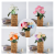 2022 New 9 Big Flower Roses King Whyte Combination Living Room Display Wedding Guide Fake/Artificial Flower
