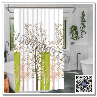 Shower Curtain Punch-Free Waterproof Curtain Bathroom Bath Cloth Partition Curtain