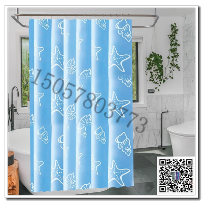 Factory Direct Sales Digital Printing Polyester Shower Curtain Waterproof Personality Creative Bathroom Curtain