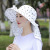 Korean Style Sun Protection Hat Summer Riding Big Brim Cap with Fan Women's Dome Fashion Shawl Sun Hat Wholesale