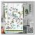 Colorful Flower Shower Curtain Decoration Home Textile Punch-Free Partition Curtain Printing Shower Curtain