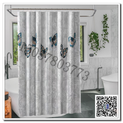 Simple Bathroom Bathroom Partition Toilet Shower Curtain Waterproof Shower Curtain