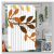 Printed Large Square Pattern Polyester Waterproof Shower Curtain Bathroom Partition Curtains Bathroom Curtain