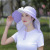 Korean Style Sun Protection Hat Summer Riding Big Brim Cap with Fan Women's Dome Fashion Shawl Sun Hat Wholesale