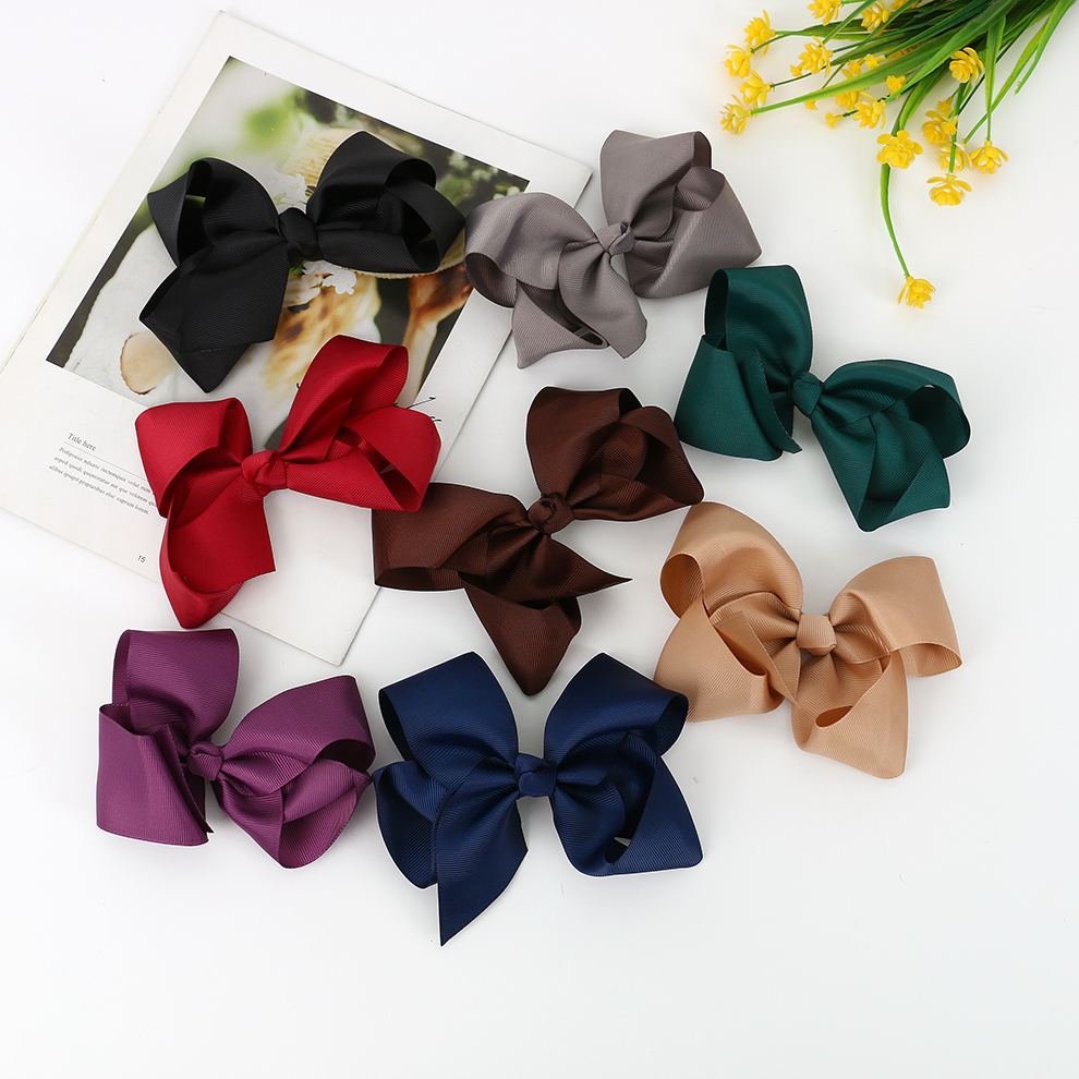 日系韩国大蝴蝶结儿童发夹缎带儿童立体蝴蝶结发卡网红宝宝发饰