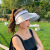 Charging USB Fan Sun Hat Summer Female Korean Style Outdoor UV-Proof Play Sun-Proof Topless Hat Tide