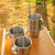 Korea Outdoor Non-Magnetic 6 PCs Cup Set Stainless Steel Double-Deck Cup Picnic Heat Insulation Anti-Scald Coffee Cup Beer Steins Wholesale