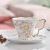 Water Cup Cup Wholesale Ceramic Coffee Household European Bone China Flower Tea British Afternoon Tea Cup and Saucer Gift Set