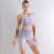 2021 AliExpress Amazon Foreign Trade New Yoga Wear Suit Women's Gradient Hanging Dyed Seamless Knitted Sports Bra