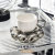 Nordic Style Electroplated Ceramic Mug Household Living Room Afternoon Tea Cup Coffee Cup Be Creative Concave Cup and Saucer