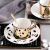 Creative Ins Internet Celebrity Reflection Ceramic Coffee Cup Good-looking European Plating Mirror Coffee Set Set Wholesale