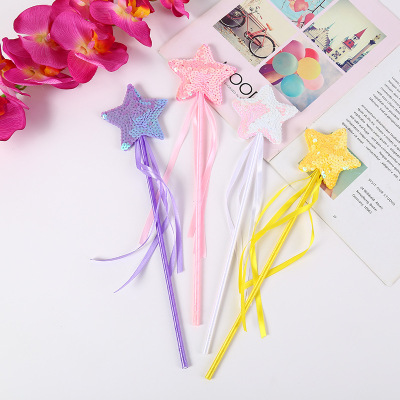 New Fairy Cat Teaser Five-Pointed Star Magic Wand Magic Wand Children's Feather Super Fairy Magic Wand Toy