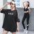 2022 Summer New Yoga Wear Suit Women's Large Size Mesh Stitching Loose Quick-Drying Sweat Absorbent Breathable Sports Suit