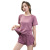 New Mesh Two-Piece Women's Sports Short-Sleeved Shorts Large Size Quick-Drying Breathable and Loose Yoga Suit Summer