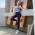 New Fantasy Green Printed Sports Striped Yoga Suit Women's Fashion Beauty Back Running Workout Clothes Two-Piece Suit