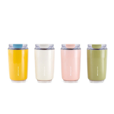 Stainless Steel Coffee Portable Cup Wholesale Portable Fashion Trend Portable Cup Simple Car Short-Effect Vacuum Cup with Lid