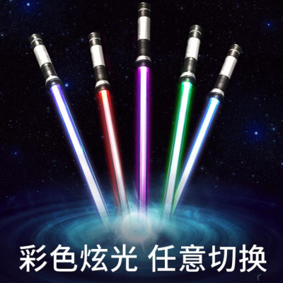 Foreign Trade Star Wars Laser Sword Retractable Luminous Sword Seven-Color Electronic Glow Stick Two-in-One Merger Cross-Border Generation