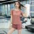 New Mesh Two-Piece Women's Sports Short-Sleeved Shorts Large Size Quick-Drying Breathable and Loose Yoga Suit Summer