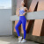 New Fantasy Green Printed Sports Striped Yoga Suit Women's Fashion Beauty Back Running Workout Clothes Two-Piece Suit