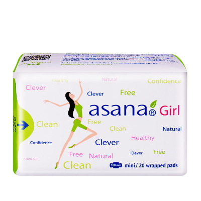 Canada Asana Asana Ultra-Thin Wing Protection Cotton Surface Sanitary Napkin Sanitary Pads Mini Sanitary Napkin 20 Pieces 19cm