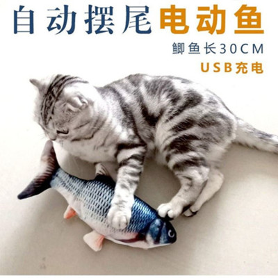 Amazon's Same Electric Fish Funny Cat Simulated Fish Beating Fish USB Jumping Fish Cat Toy Factory Direct Supply