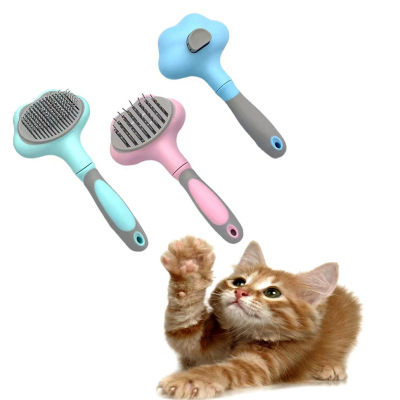 2012 New Pet Beauty Comb Hair Removal Comb Massage Comb Dog Cat Hair Comb Automatic Knot Untying Comb Cross-Border