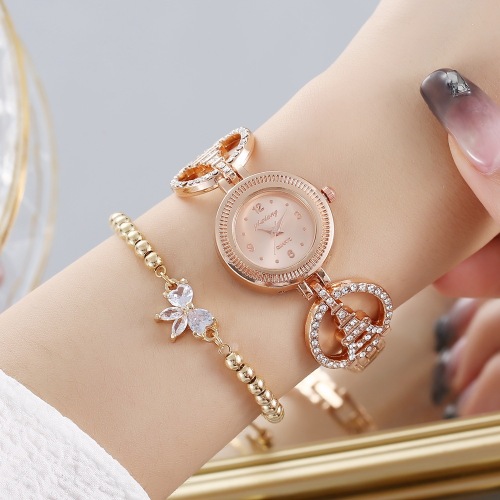 Aifei Tower New Graceful and Fashionable Student Bracelet Watch Korean Style Trendy Rhinestone Internet Celebrity Ins Quartz Women‘s Watch