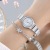 Women's Gold Elegant Bracelet Watch Korean Casual Fashion Trendy Melamine Waterproof Student Quartz Watch