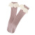 Girls' Stockings Autumn Warm Parent-Child Socks Solid Color Striped Hand Sewing Angel Wings Baby Straight up Socks Wholesale