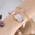 Women's Gold Elegant Bracelet Watch Korean Casual Fashion Trendy Melamine Waterproof Student Quartz Watch