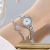 New Diamond-Embedded Exquisite Watrproof Watch Internet Celebrity Same Watch Female Rose Gold Elegant White Fritillary Small Golden Watch Ladies