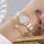 Women's Gold Elegant Bracelet Watch Korean Casual Fashion Trendy Melamine Waterproof Student Quartz Watch