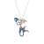 Foreign Trade New Necklace Female Mermaid Tail Necklace Internet Celebrity Diamond Clavicle Chain Pendant Birthday Gift