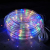 LED Light with Solar Light with Rainbow Tube Lighting Chain Christmas Festival Courtyard Decoration String RGB Light Bar Light Bar