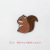 Cartoon Little Squirrels Pinecone Series Brooch Female Simple Couple Pair Creative Decoration Badge Versatile Personality Accessories