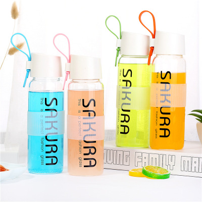 Factory Direct Supply Single Layer Crystal Glass Cute Outdoor Sports Cup Promotion Gift Cup