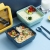 S42-0228 Lunch Box Student Lunch Box Office Worker Compartment Lunch Box Stall with Tableware Portable Bento Box