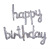 Handwritten Lowercase Conjoined Happy Birthday Letter Aluminum Foil Balloon Set Happy Birthday Balloon Wholesalexizan