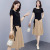Cotton and Linen Dress Suit Women's 2022 Summer Clothing Small New Slimming Linen Dress Two-Piece Set in Stock