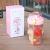 New Creative Girlish Heart Plastic Double Drinking Cup Cartoon Cute One Cup Dual-Use Cup with Straw Subnet Red Student Water Cup