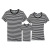 New Navy-Striped Shirt Men's and Women's Short-Sleeved Custom Class Uniform T-Shirt Wholesale Blue and White Striped T-shirt round Neck Navy Shirt