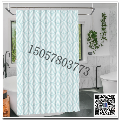 Simple Waterproof Shower Curtain Thickened Polyester Shower Curtain Cloth Bathroom Curtain