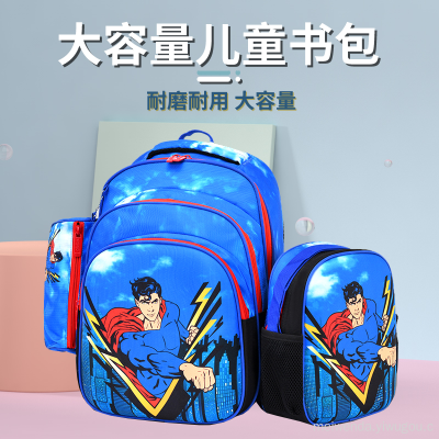One Piece Dropshipping Student Schoolbag Grade 1-6 Spine Protection Burden Reduction Boys' Backpack Wholesale