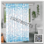 Digital Printing Green Leaf Waterproof Curtain Bathroom Toilet Partition Curtain