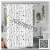 Digital Printing Green Leaf Waterproof Curtain Bathroom Toilet Partition Curtain