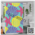 Abstract Dry Wet Separation Partition Curtain Waterproof Curtain Bathroom Curtain Abstract Illustration Shower Curtain
