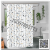 Bathroom Curtain Shower Curtain Leaves Bathroom Curtain Waterproof and Mildew-Proof Partition Curtain Door Curtain Fabric