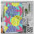 Digital Printing Toilet Partition Curtain Bathroom Punch-Free Decoration Shower Curtain