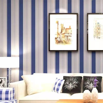 Wholesale Delivery Simple 3D Striped Non-Woven Wallpaper Bedroom Cozy Living Room Sofa Background Wall Shop Wallpaper