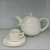Danny Home Modern Pure White Ceramic porcelain Teapot Tea Set High-End Tableware High Temperature Coffee Milk Pot 1000ml